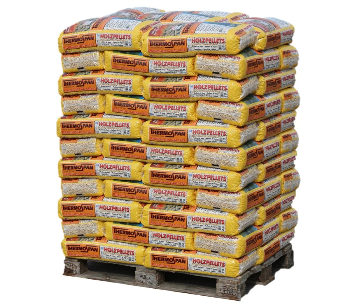 3219540_WE_FS_001_HolzpelletsPaletteBrennstoffeKaminholzBrennholz Thermospan Holzpellets, 66 x 15 kg – Image 1