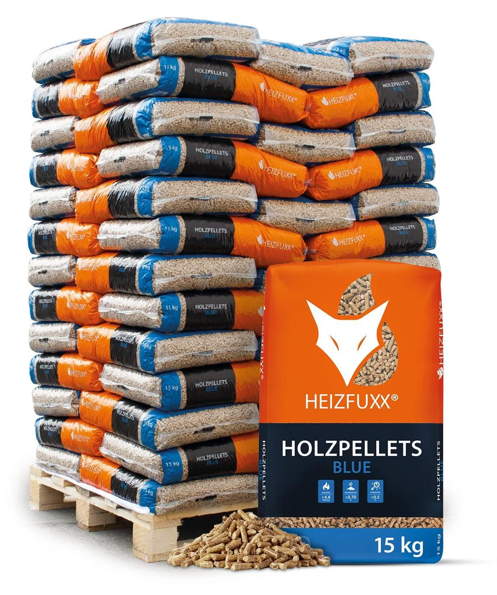 a69e7111362008c8d2ffc59acd55f5e3 HEIZFUXX Holzpellets Blue 975 kg (65 x 15 kg) – Premium Heizpellets – Image 1