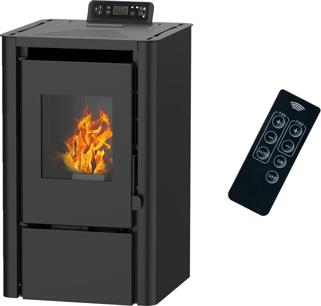 sannover-anita-7-6-kw-stahl-schwarz Sannover Anita 7,6 kW Schwarz – Programmierbarer Pelletofen mit hoher Effizienz – Image 1