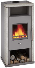 Wamsler Yuna Kaminofen 6 kW Stahl Naturstein – Image 7